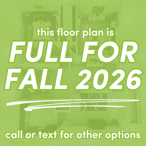 Floor plan for 1 bed, 1 bath, 620 sqft